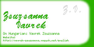 zsuzsanna vavrek business card